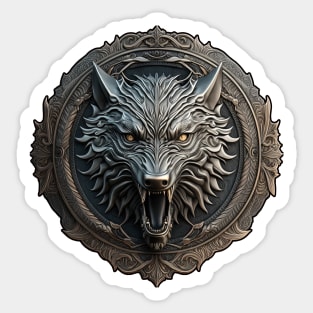 School of the Wolf medallion Sticker